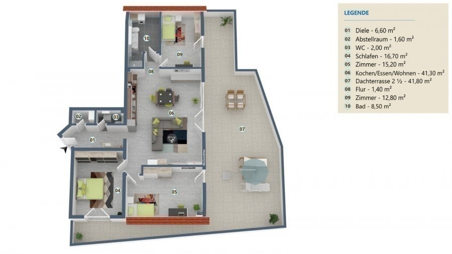 Penthouse-Wohnung zu verkaufen 3 Schlafzimmer in Palzem