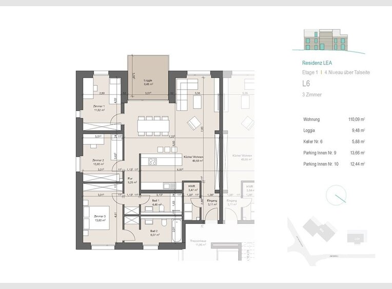 Appartement à vendre 3 Chambres à Michelau (LU) - Réf. 6452000