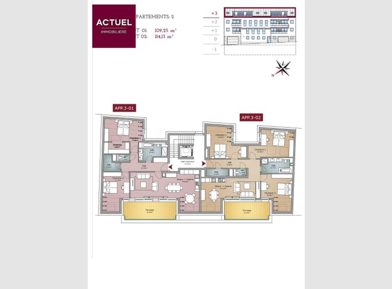 Wohnung zum Kauf 3 Zimmer in Rodange (LU) - Ref. 5684032