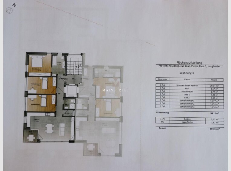 Apartment for sale 3 bedrooms in Junglinster (LU) - Ref. 7107664