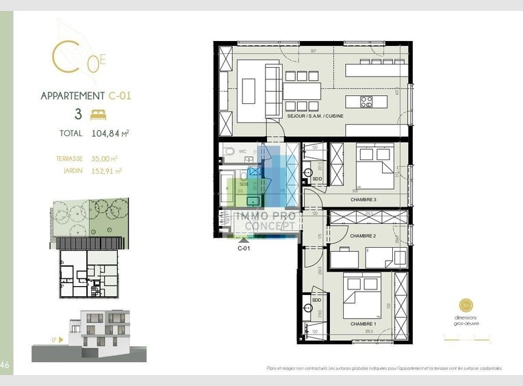 Apartment for sale 3 bedrooms in Capellen (LU) - Ref. 6816368