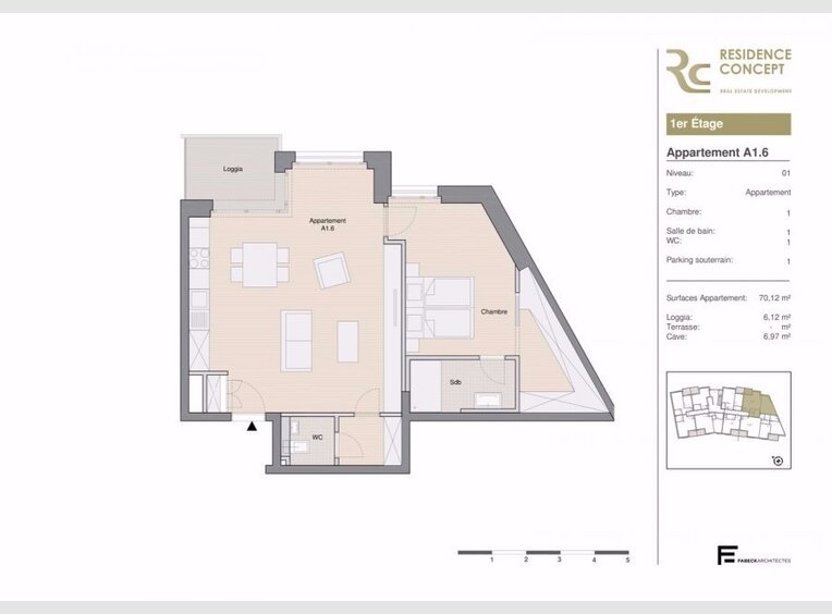 Appartement à vendre 1 Chambre à Luxembourg (LU) - Réf. 6353280
