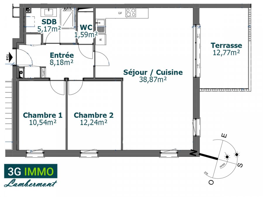 Appartement à vendre F3 à Haucourt-Moulaine