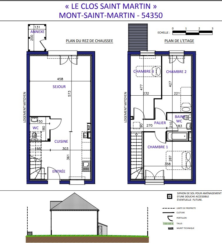 Maison jumelée à vendre F5 à Mont-Saint-Martin