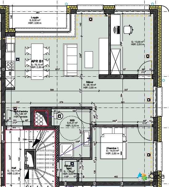 Appartement à vendre 1 chambre à Moestroff