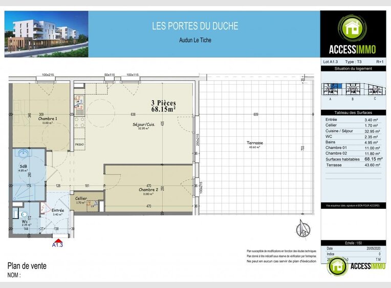 Appartement à vendre 2 Chambres à Audun-le-Tiche (FR) - Réf. 7008849