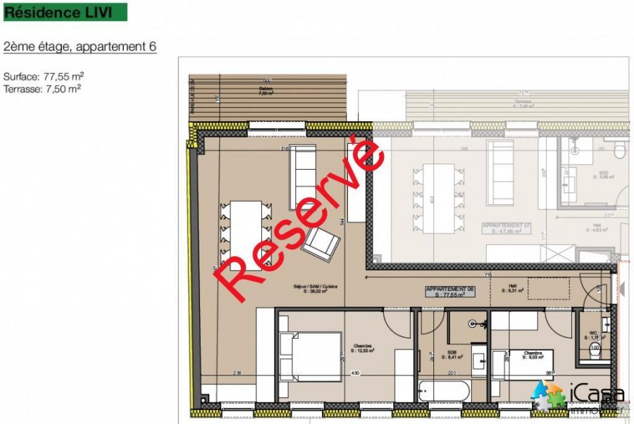 Appartement à vendre 2 chambres à Bertrange