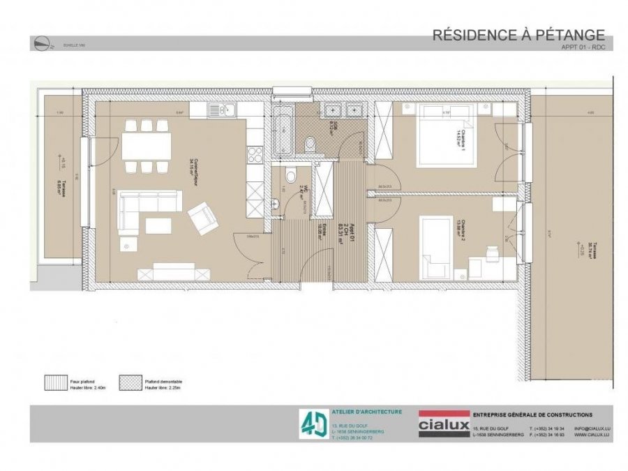 Appartement à vendre 2 chambres à Pétange