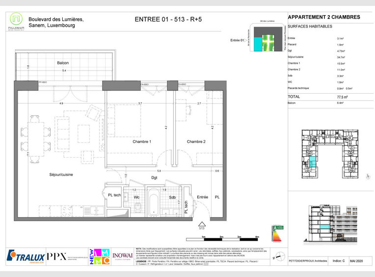 Wohnung zum Kauf 2 Zimmer in Belval (LU) - Ref. 6901137