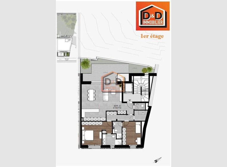 Wohnung zum Kauf 2 Zimmer in Luxembourg-Neudorf - Ref. 6906033
