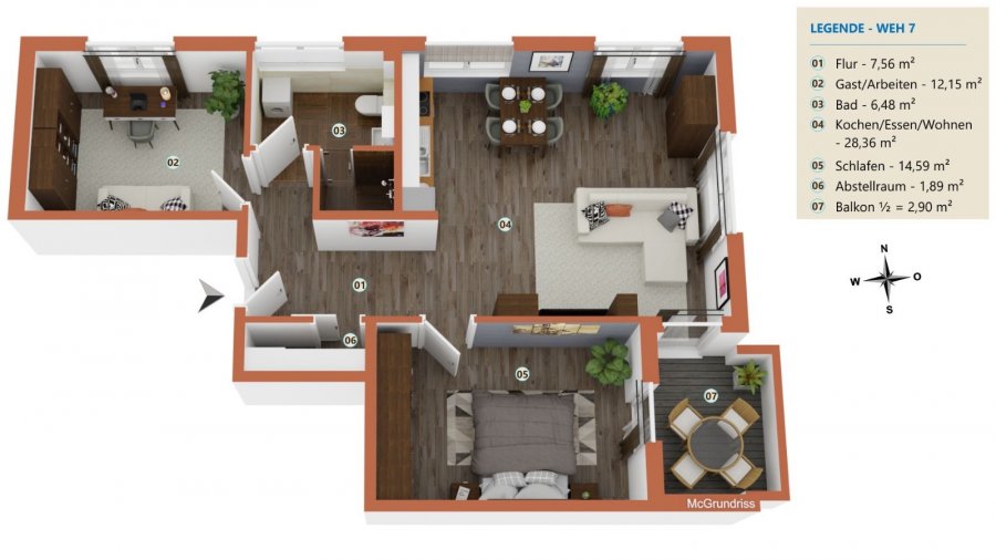 Penthouse-Wohnung