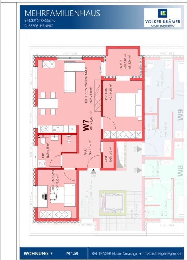 Penthouse-Wohnung zu verkaufen 2 Schlafzimmer in Perl-Nennig