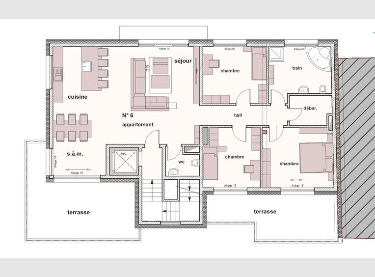 Penthouse à vendre 3 Chambres à Schieren (LU) - Réf. 6769554