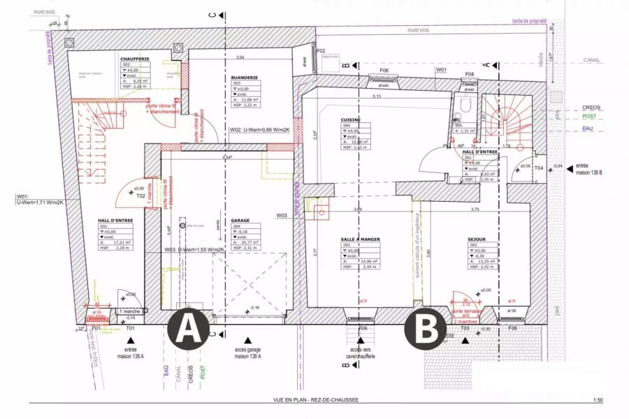 Maison de maître à vendre 3 chambres à Asselborn