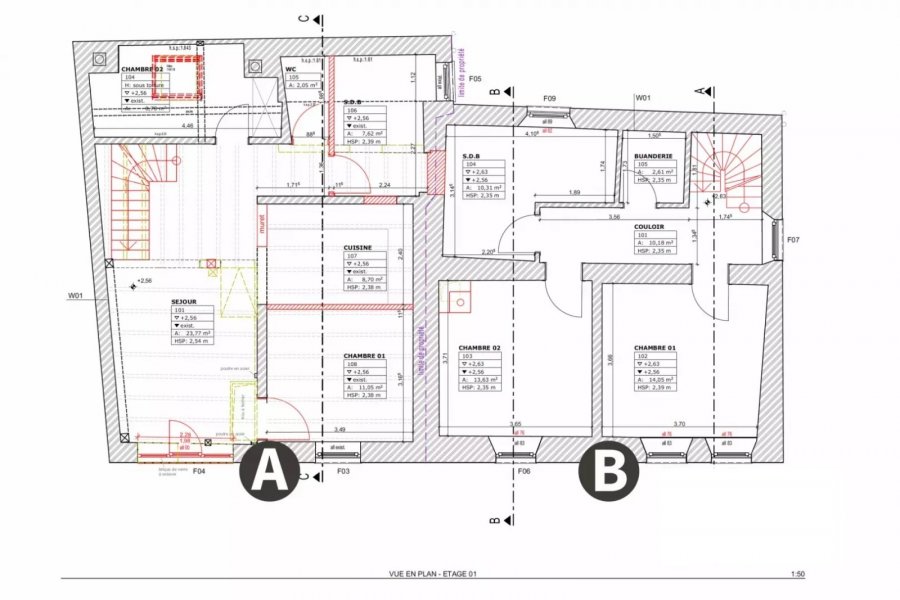 Maison de maître à vendre 3 chambres à Asselborn