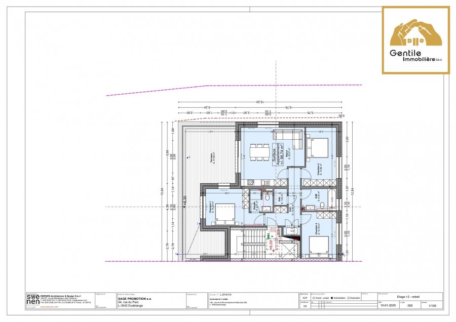 Appartement à vendre 3 chambres à Bascharage