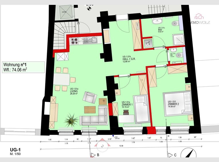 Wohnung zur Miete 2 Zimmer in Troisvierges (LU) - Ref. 7037203