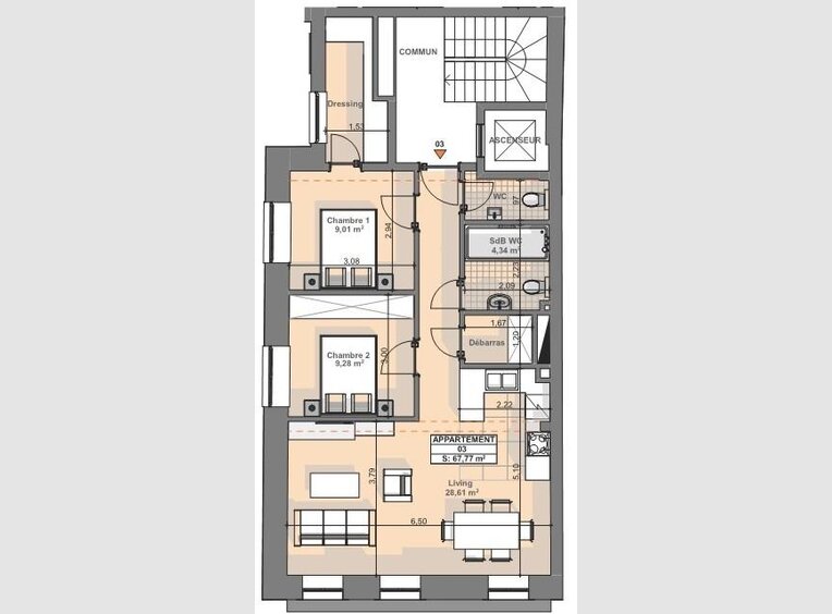 Apartment for sale 2 bedrooms in Luxembourg (LU) - Ref. 6151715