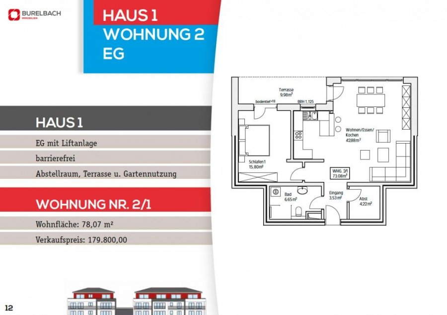 Appartement à vendre 2 chambres à Mettendorf