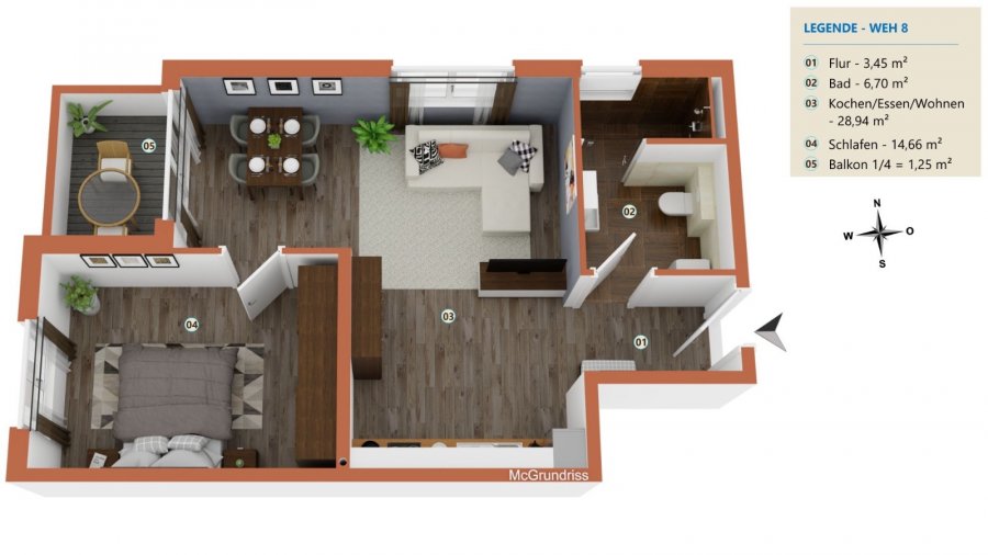 Penthouse-Wohnung
