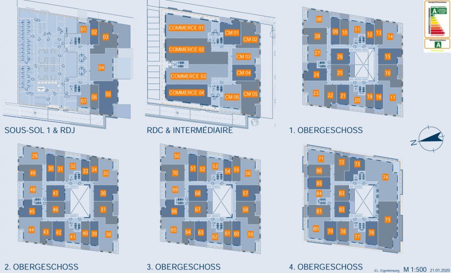 Appartement à vendre 2 chambres à Luxembourg-Belair