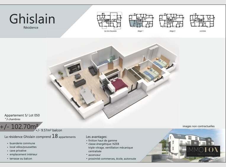 Appartement à vendre 3 Chambres à Rodange (LU) - Réf. 6687492