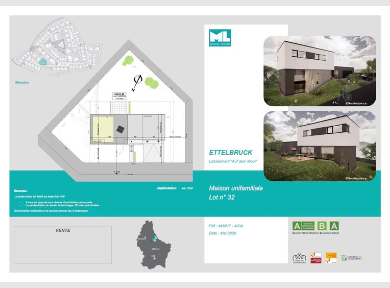 Detached house for sale 4 bedrooms in Ettelbruck (LU) - Ref. 6741556