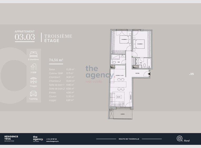 Apartment for sale 2 bedrooms in Luxembourg (LU) - Ref. 7002244