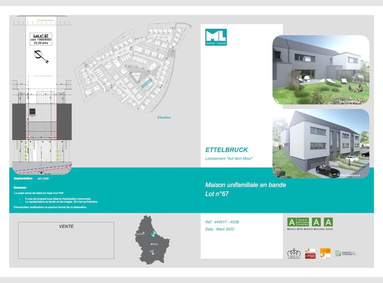 Haus zum Kauf 3 Zimmer in Ettelbruck (LU) - Ref. 6722756