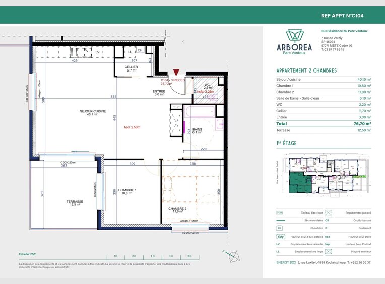 Appartement à vendre F3 à Vantoux - Réf. 6961108