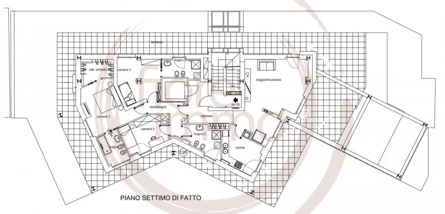 Penthouse à vendre 3 chambres à Milano