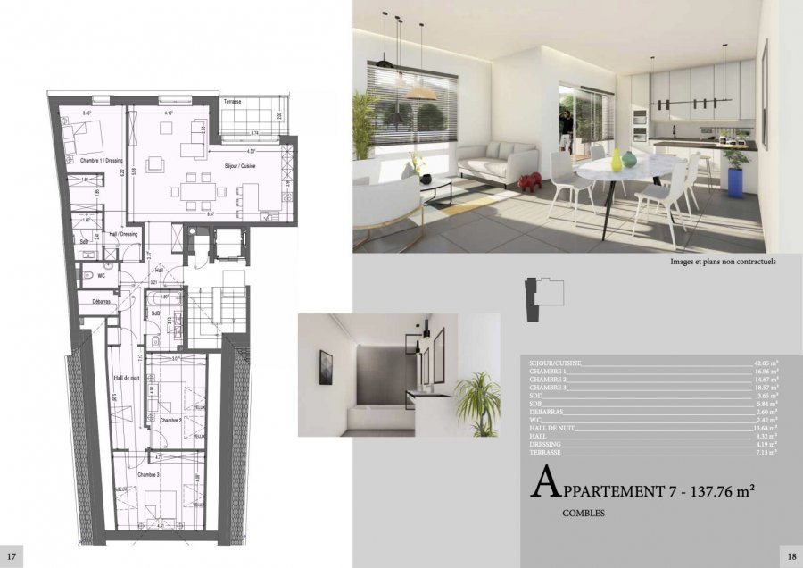 Wohnung zu verkaufen 3 Schlafzimmer in Mondercange