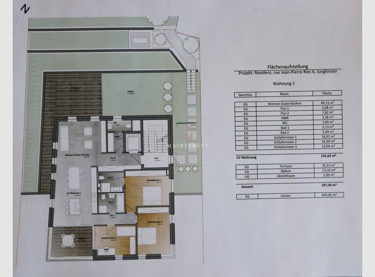 Apartment for sale 3 bedrooms in Junglinster (LU) - Ref. 7107669
