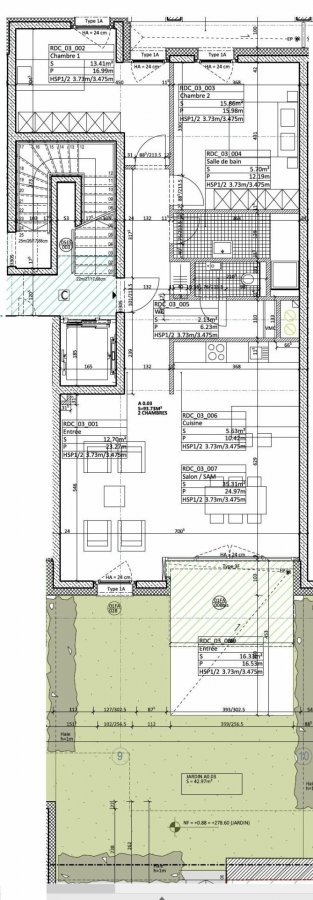 Appartement à louer 2 chambres à Luxembourg-Gare