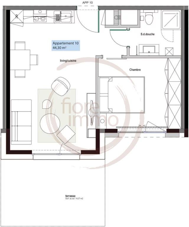 Apartment to let 1 bedroom in Luxembourg-Kirchberg