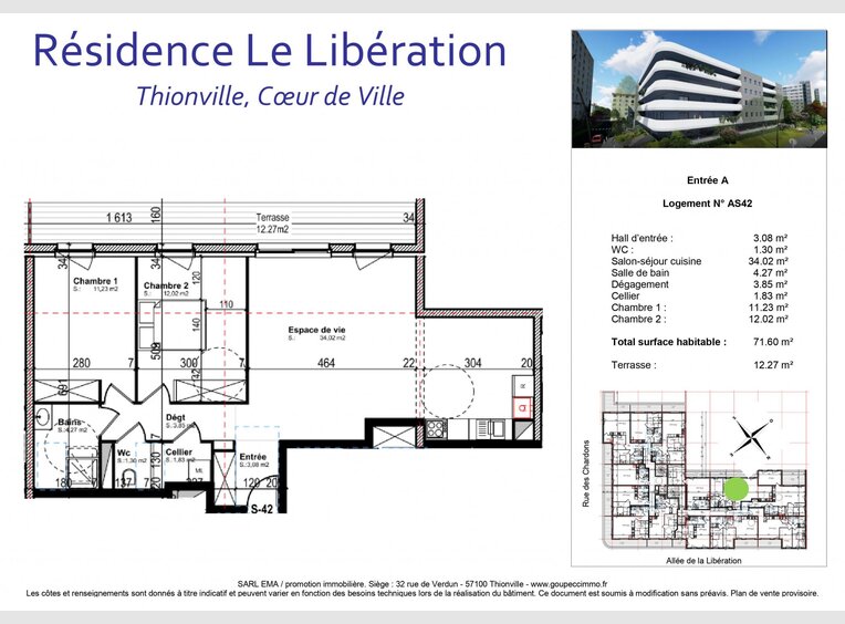 Appartement à vendre F3 à Thionville (FR) - Réf. 6694053