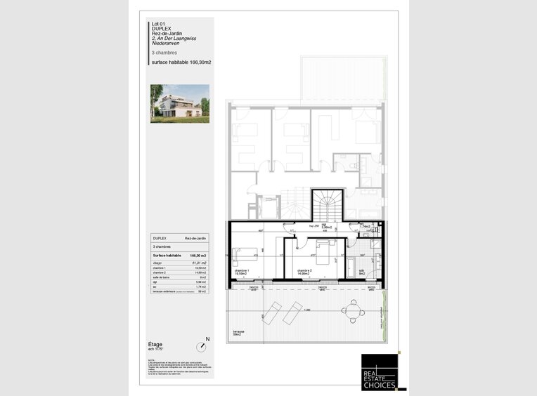 Penthouse à vendre 3 Chambres à Niederanven (LU) - Réf. 6624453