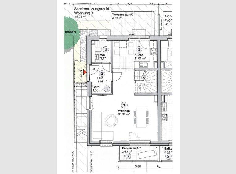 Duplex for sale 3 rooms in Trier (DE) - Ref. 7259414