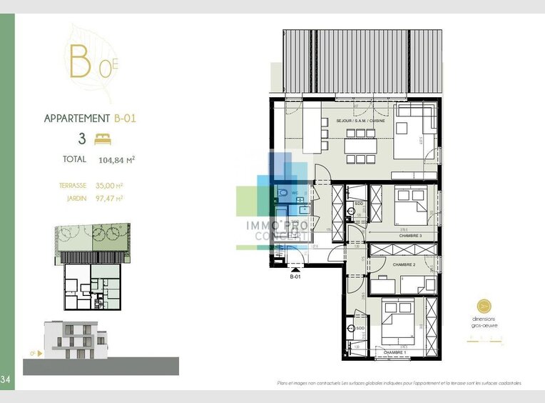 Apartment for sale 3 bedrooms in Capellen (LU) - Ref. 6816294