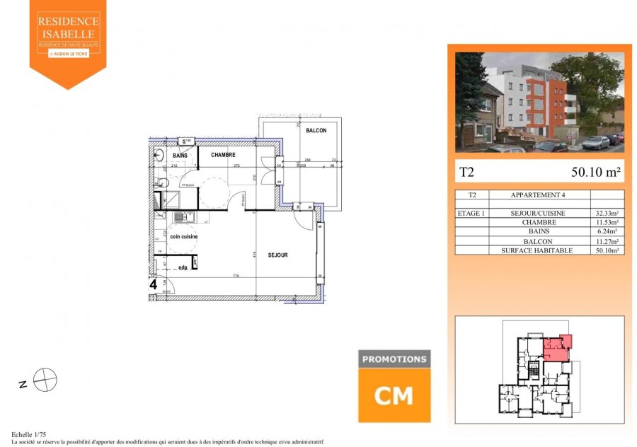 Appartement à vendre 1 chambre à Audun-le-tiche