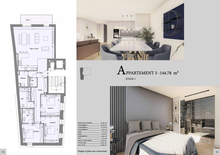 Wohnung zu verkaufen 3 Schlafzimmer in Mondercange