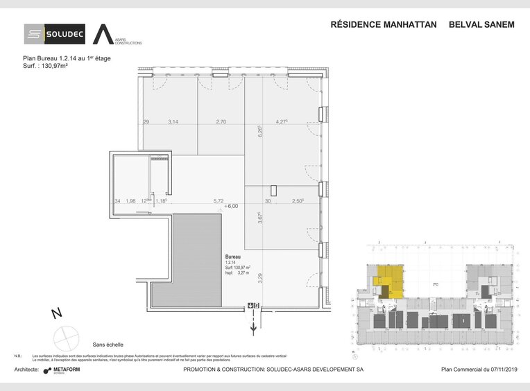 Bureau à vendre à Belval (LU) - Réf. 6960214