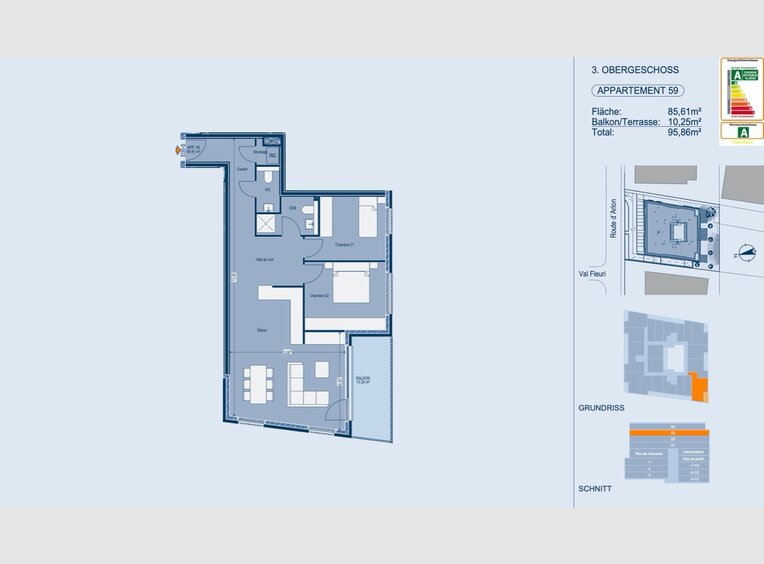 Apartment for sale 2 bedrooms in Luxembourg (LU) - Ref. 6810870