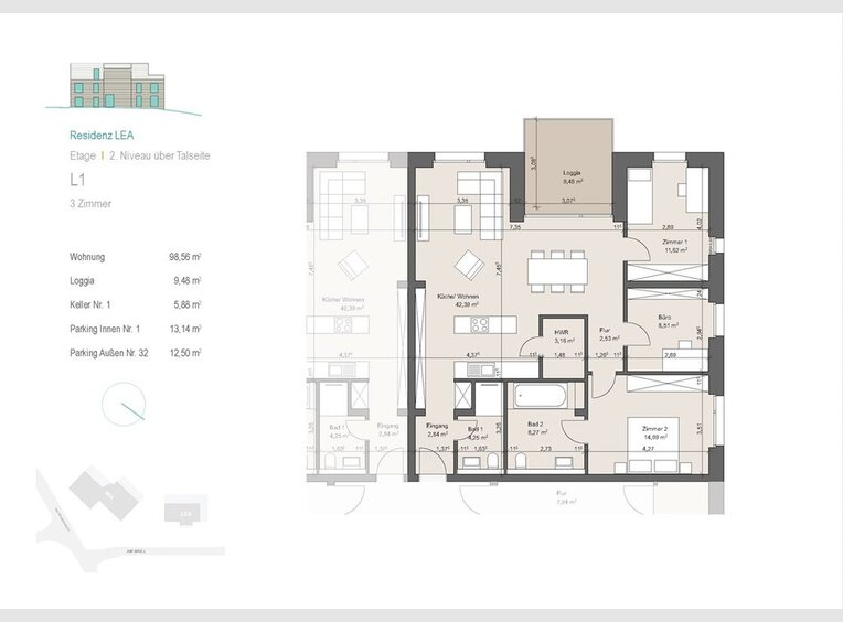 Appartement à vendre 3 Chambres à Michelau (LU) - Réf. 6451975