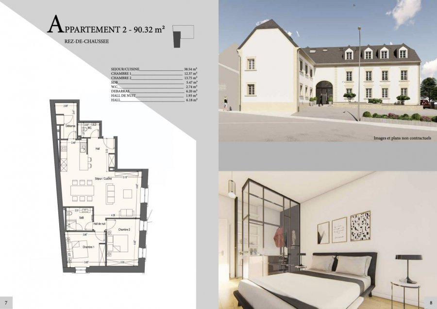 Wohnung zu verkaufen 2 Schlafzimmer in Mondercange