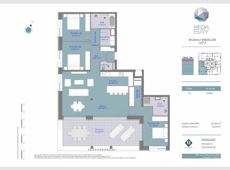 Wohnung zum Kauf 3 Zimmer in Luxembourg (LU) - Ref. 6593863