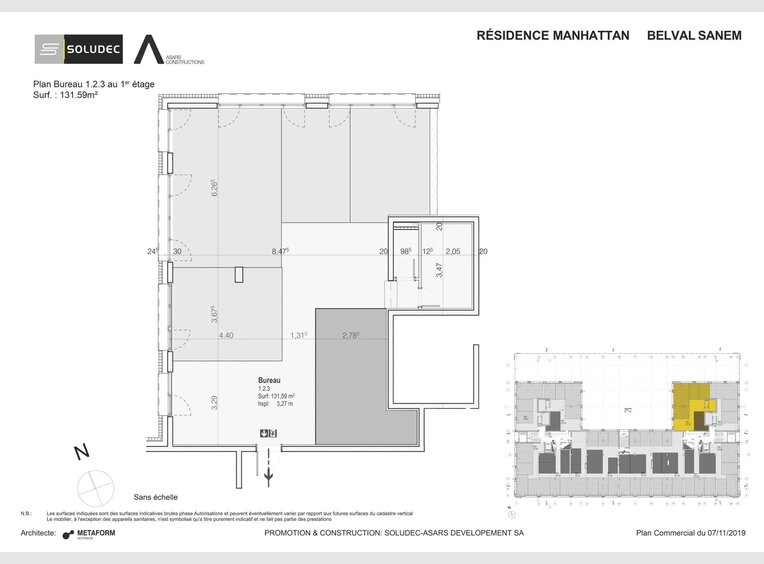 Bureau à vendre à Belval (LU) - Réf. 6960215