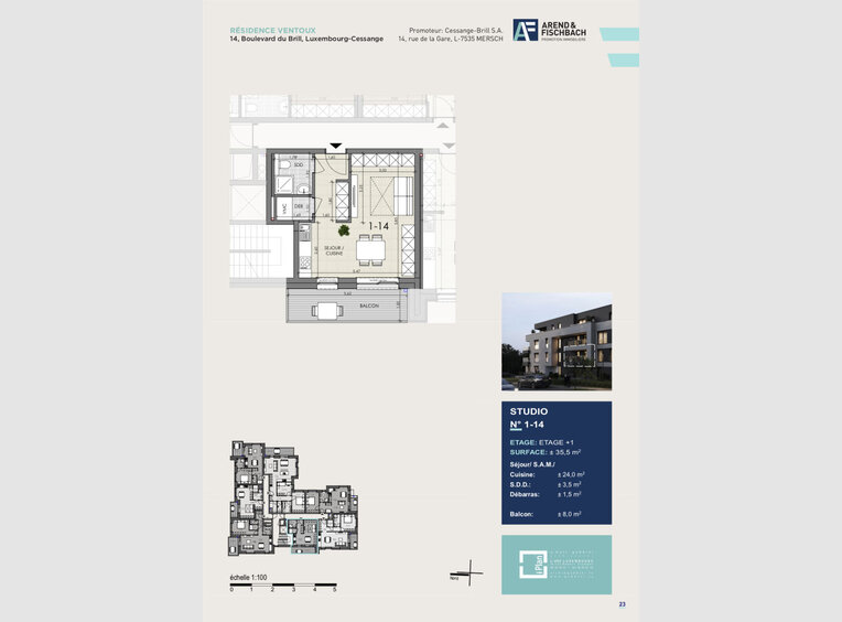 Studio à vendre à Luxembourg (LU) - Réf. 6555511