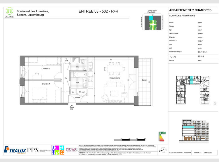Wohnung zum Kauf 2 Zimmer in Belvaux (LU) - Ref. 6901127
