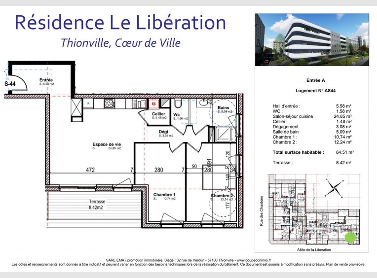Appartement à vendre F3 à Thionville (FR) - Réf. 6694055